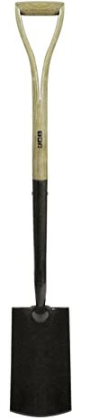 JCB - Heritage Border Spade - Heavy Duty Professional Site and Gardening Tools - Garden Spade for Weeding, Turning Over Soil Beds, Loosening Soil, Digging, Turning, Aerating Soil & Removing Stones