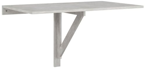 vidaXL Wandtafel inklapbaar 100x60x56 cm bewerkt hout betongrijs