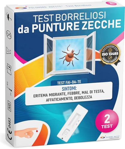 ADESTE TEST BORRELIOSIS RÁPIDO – Prueba casera para el diagnóstico de la enfermedad de Lyme. Paquete de 2 tests