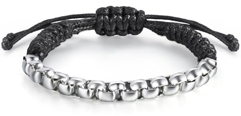 CyxenNova Armband Herren Geflochtenes Silber Armband Armbänder Für Herren Schmuck Geschenke Für Männer, Papa, Freund, Ehemann, Bruder