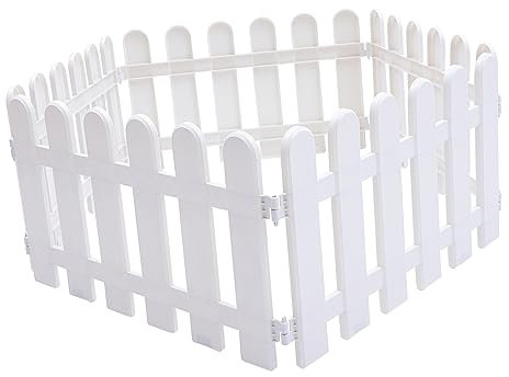 Didiseaon 5pièces Clôture De Jardin Décorative Plastique Blanche Lot Pour Terrasse Extérieure Avec Surface Lisse