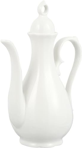 LeGDOr Ceramic Sake Pot Porcelain teapot Household Wine Bottle Retro Chinese Wine Jug White Ceramic Serving Tea Pot