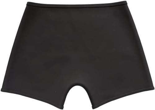 Hfnnhl Boxer Imperméable en Silicone pour Femme, Culotte Élastique, Short de Natation, Culotte Anti-Fuite, sous-vêtement Antibactérien Menstruel pour Femme (Color : Black, Size : One Size)