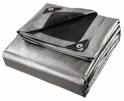 Tarpaulin Extra Super Heavy Duty Waterproof HD Cover Tarp Ground Sheet Mesh 320GSM (5m x 6m)