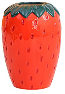 Marooma Vase en Céramique à Fraises D'inspiration Vintage, Pot de Fleurs Créatif à Fraises pour des Arrangements Floraux Uniques et Une Touche Décorative Moderne, Décoration Unique à(S)