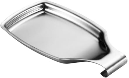Cabilock 1 Pc resto de cuchara cucharas acero inoxidable utensilios cocina acero inoxidable soporte para cucharón de espátula reposacucharas de acero suministros de cocina
