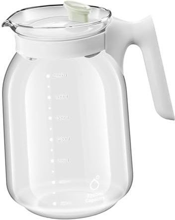 FytStycale Jarra de Cristal para Bebidas, Jarra de Sangría de 1800ml, Jarra de Agua para Fiesta en Casa
