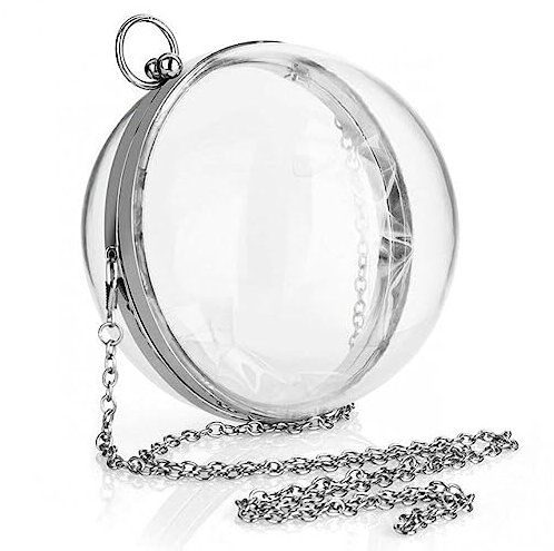 HiyyFloy Runde, Durchsichtige Handtasche, Kugelförmige Umhängetasche, Runde, Transparente Handtaschen, Kleine Acryl-balltasche Für Abschlussballkonzerte