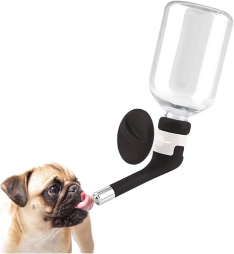 Andiker Wasserspender für Hunde, kein Tropfen, Hundehütte, Käfig, Wasserspender, Wassertränke, Wasserkocher für Haustiere, kann erhöht und gesenkt werden, Trinkwasser, Futterkäfig, Wasserflasche für