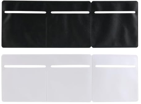 XUKZIMA 2 Pcs 3 in 1 tax disc holder car windscreen parking permit holder windscreen adhesive Self Cling & Easy Removal Road Tax And Insurance Certificates NCT PVC Holder (Black and white)