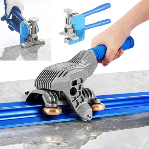 Rock Slab Track Cutting Machine with Powerful Tile Pliers - High-Precision Cutting (Spacing 11mm) + Build-In Suction Cups - 2.2/2.3/3.0/3.8m Guide
