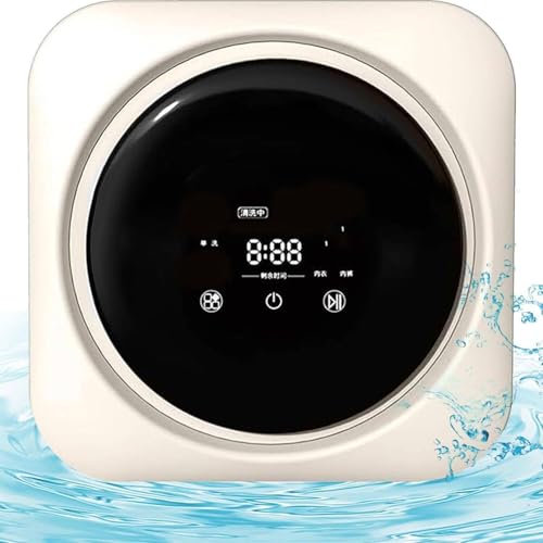 WHYYDSS Mini Machine à Laver Automatique, Machine à Laver Les sous-vêtements, sèche-Linge Portable, Peu encombrant, pour Appartement, Salle de Bain, Cuisine et Petits espaces,Desktop