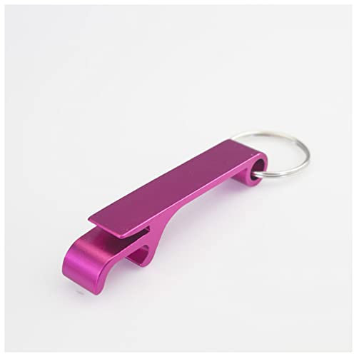 Flaschenöffner Farbe Aluminium Tragbare Dosenöffner, Schlüsselanhänger Ring Tiger Can Opener, Customized Company Werbegeschenk, personalisiertes Giveaway Flaschenöffner Schlüsselanhänger(Plum)