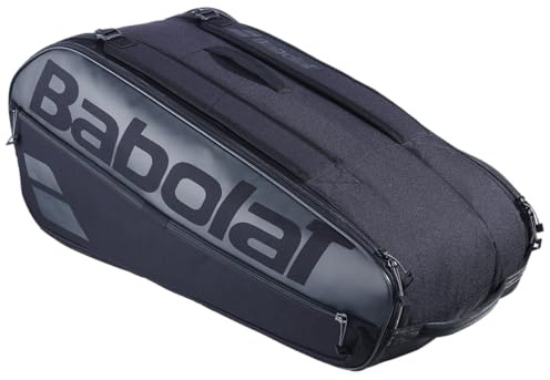 Babolat, borsa sportiva per racchette modello Cross Court, capacità 65 litri, nero, ultra resistente, due scomparti principali, tre tasche accessori, porta schienale, materiale idrorepellente