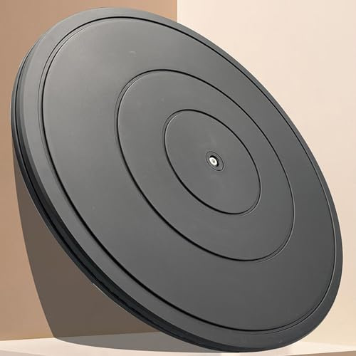 Drehscheibe Universal Drehteller Schwarz Rehteller 360 Grad Rotierende Drehplatte, Drehbarer Drehplattform mit Stahlkugellagern, für Bonsai-Pflanzen Monitor TV Laptops Handwerk(16 in/40cm)