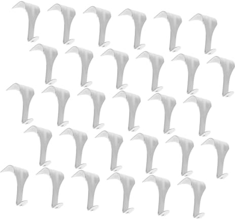 HOMSFOU 30 Pack Picture Rail Hooks S Shaped Picture Hanging Hooks for Frames Artwork and Gallery Displays Heavy Duty Hangers for Molding Rails Photo Hanger Hooks