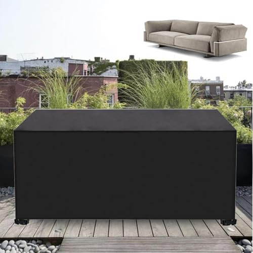 Wasserdichte Abdeckung für Terrassentisch, 220 x 220 x 75 cm, groß, UV-beständig, winddicht, schneefest, Möbelschutz für Garten, Picknicktische und Sektionalsofas