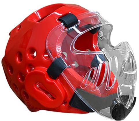 Wansiman Casque Boxe Anglaise,Casque De Boxe,Casque De Combat,Casque Boxe pour Sparring,Karaté Casque De Boxe,Casque De Boxe EntraîNement,avec Grille Faciale Amovible,pour Karaté