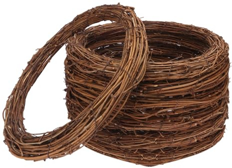 KUKLIPJIM 7 Pcs 12 Inch Natural Grapevine Wreath Set, Hand-Woven Vine Branch Wreaths for DIY Crafts, Christmas Decorations, Home & Event Styling