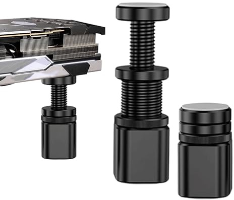 26-50mm Höhenverstellbare Gpu Stütze Schwarz Grafikkarten Halterung | mit Magnet und Anti Rutsch Pads, Aluminium Gpu Halterung, Stabile Stütze, Gpu Sag Bracket, Grafikkarten Stütze