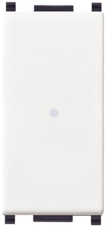 Vimar 14104 Plana Deviatore 1M, 1 polo 10AX, assiale illuminabile, bianco