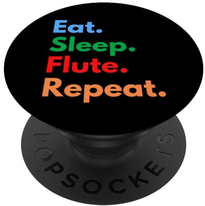Eat Sleep Flauto Repeat per flautisti e musicisti flauto PopSockets PopGrip Adesivo