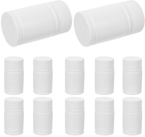 24 Pezzi Bottiglie Solide Hdpe 20ml, Contenitore Piccolo | Bianco, Chiusura Sigillata, Confezione da 24, Formato Compatto da Viaggio e Cosmetici