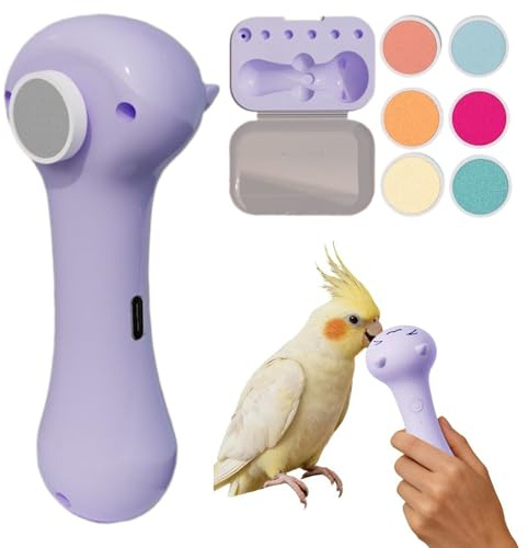 Pet Nail Grinder, Bird Claw Cutter with 6 Replacement Heads, Conure Nail Polishing Machine for Dogs, Cats, Parrots, Cockatiels, Conures, Parakeets, Lovebirds, and Macaws, for Home and Travel Use