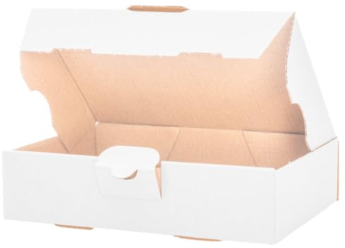 verpacking 500 Maxibriefkartons 180 x 130 x 45 mm Weiß MB-2 [Größe und Farbe wählbar] Versandkartons Faltschachtel Faltkarton Maxibrief Postversand DHL-konform 1-wellig