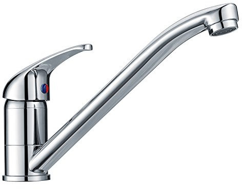 Küchenarmatur verchromt 10 Jahre Garantie 360° Schwenkbereich Hochdruck Wasserhahn Küche aus Messing Spültisch-Einhebelmischer