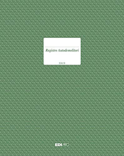 EDIPRO Divisore per raccoglitori A4 Verde 31x24,5 cm 200 pagine numerate Registro autodemolitori