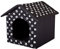 Hobbydog R5 BUDCWL2 Hundehöhle Größe R5-70 X 60 X 63 cm Schwarz Mit Pfötchen Bett Betten, XL, Black, 2 kg