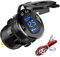 QC3.0 Presa USB per Auto Doppio in alluminio, 12V / 24V 36W 2 Porte Caricabatteria Impermeabile LED Indicazione