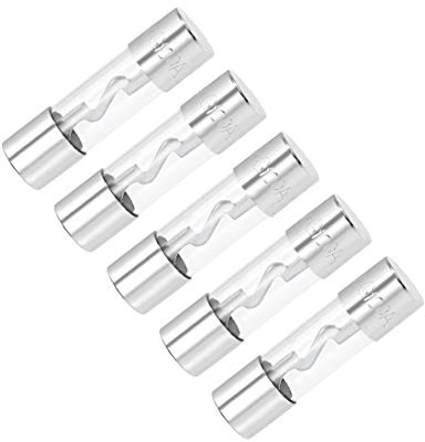 sourcing map 100A Glassicherung 10X38mm, 5 Stück Feinsicherungen Träge Auslösecharakteristik 12V Sicherung für Haushaltsgeräte