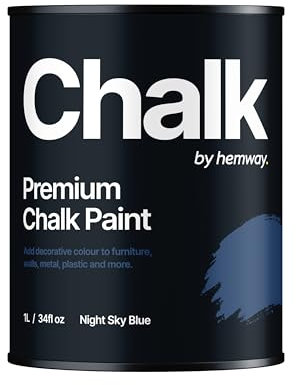Chalk Paint Night Sky Blue Furniture Paint 1L, Matt Finish Shabby Chic, Chalk Furniture & Walls, Quick Dry & 1 Coat