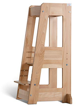 tiSsi Lernturm Felix, Entdeckerturm Montessori mitwachsend Buche natur