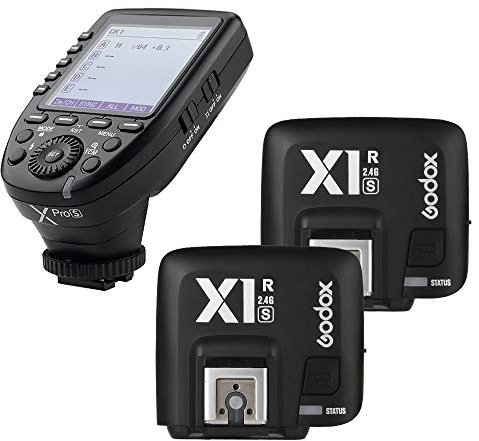 Godox XPro-S 2.4G TTL Wireless Blitzauslöser Wirless X System High-Speed mit großen LCD-Bildschirm-Sender + 2 x Godox X1R-S Controller-Empfänger für Sony Kamera