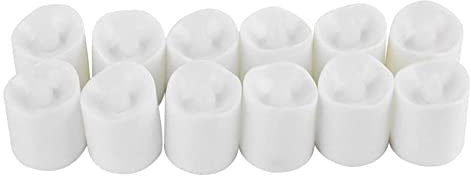 Tiardey 12 Velas de plástico con luz LED para té, Luces de té con Parpadeo Brillante para Celebraciones de Temporada y Festivales, Color Blanco frío