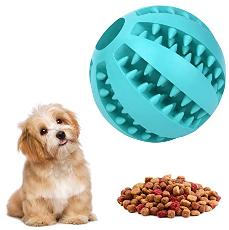 flintronic Palla per Cani Palla per Pulito dei Denti di Cane con Funzione di Cura Dentale Nubi, Gioco Palla Rimbalzante Cane per Cani Grandi e Piccoli-7cm (Blu)