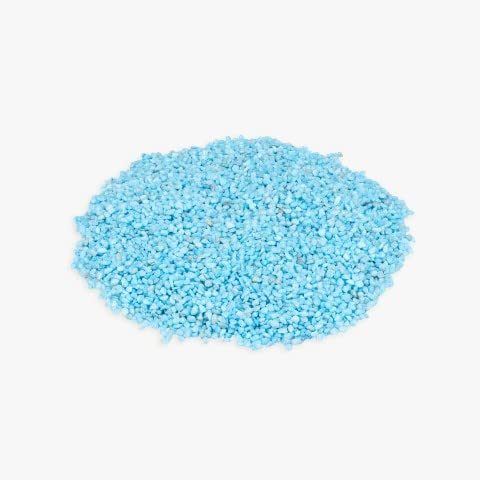 NaDeco Dekogranulat im Beutel, Gewicht ca. 1kg, Körnung 2-3mm, 15 Farben zur Auswahl | Farbsand | Zierkies | Deko-Kies | Quarzsand | Streusand | Farbiger Deko-Sand, Farbe:Hellblau