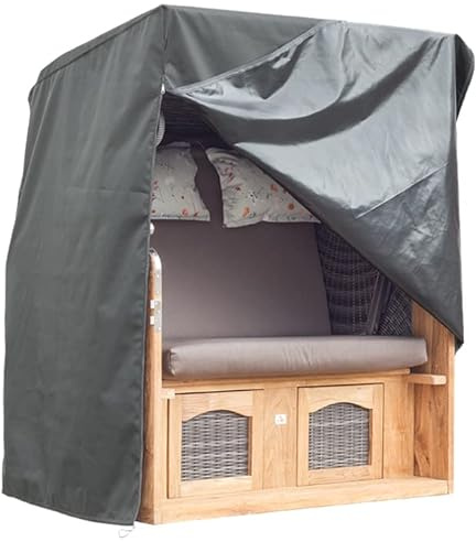 YOURSOL by deVries Strandkorb Schutzhülle Premium XL, 135 x 95 x 165 cm, dunkelgrau, wasserdicht, atmungsaktiv, witterungsbeständig, Strandkorbhülle