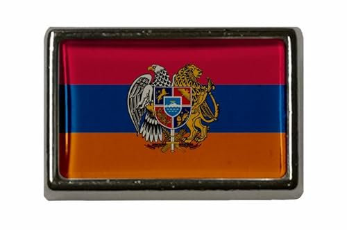 U24 Pin Armenien mit Wappen Flaggenpin Anstecker Anstecknadel Fahne Flagge