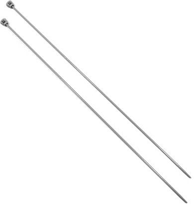 Coppia di Ferri da Maglia Punto 2mm x 35cm, Ferri Lunghi, Ideali per Progetti di Tessitura, Adatti per Principianti ed Esperti, (1 Coppia, 2mm x 35cm)
