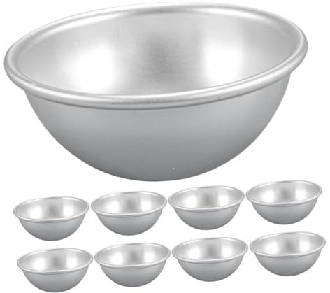 Cabilock 9st Backwerkzeug-set Dekorative Tortenformen Multifunktionale Tortenform Kleine Cupcake-pfanne Backformen Halbkugel-törtchenformen Mini- -pfannen Gelee Rostfreier Stahl Kugelplatte