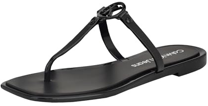 Calvin Klein Edhen Sandales pour femme, Noir 001, 39 EU