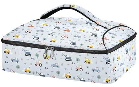 Mnsruu Casseruola da auto per cibi caldi o freddi, borsa termica per casseruole con coperchio, per viaggi, feste, picnic, Auto, Taglia unica