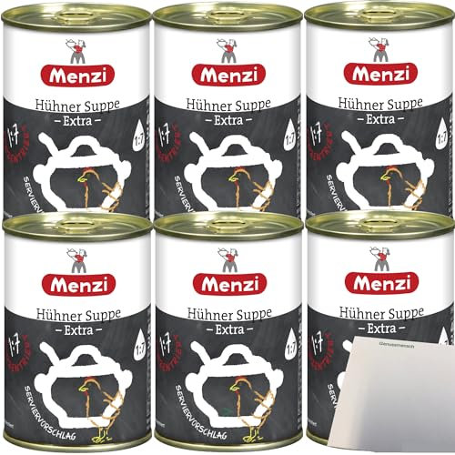Menzi Hühner Suppe Extra Konzentriert 1:7 6er Pack (6x400ml Dose) + usy Block