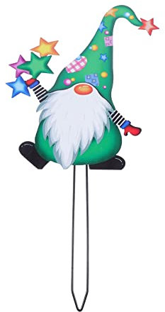 VANZACK 1Stk Zwergen Garten Plugin Weihnachtszeichen Gartendekoration Ornament Weihnachtsdekorationen Hof Zwerg Dekor Hofboden, der Dekor einfügt draussen das Schild Zubehör Holzstapel
