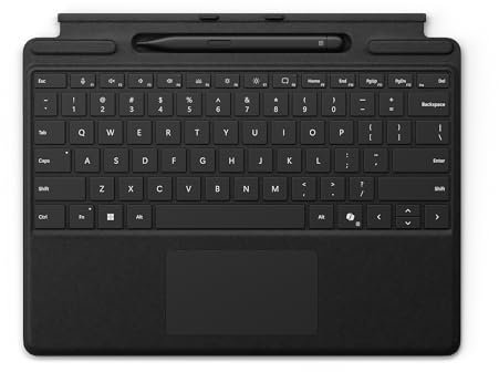 Microsoft Surface Pro 13 Keyboard with Slim Pen | Black | Compatible with Surface Pro 13 (11th Edition), Surface Pro 9, or Surface Pro 8