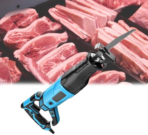 Kindevieft Scie à Os, Coupe-Viande, Machine De DéCoupe De Boucher avec Scie à Ruban, Machine De DéCoupe De Scie à Os, Scie à Main éLectrique pour Couper La Viande De Porc Au Restaurant